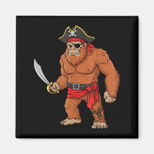 Pirate Bigfoot Toddler Boy Funny Kids Halloween Magnet