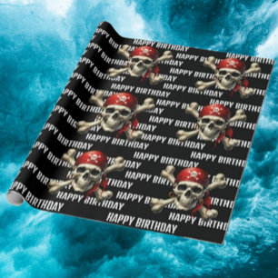 Pirate Birthday Adventure Wrapping Paper