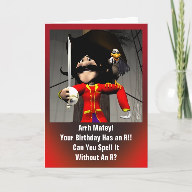 Pirate Birthday Card (Front)