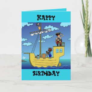 #pirate birthday card by dalDesignNZ