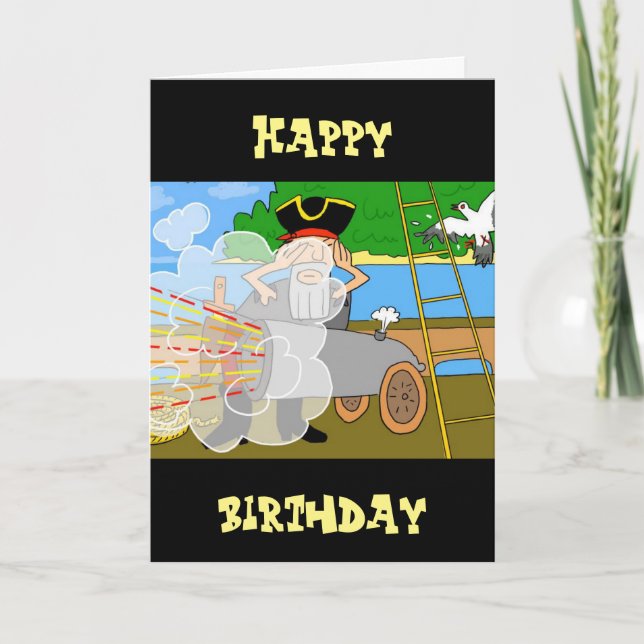 #pirate birthday card by dalDesignNZ (Front)