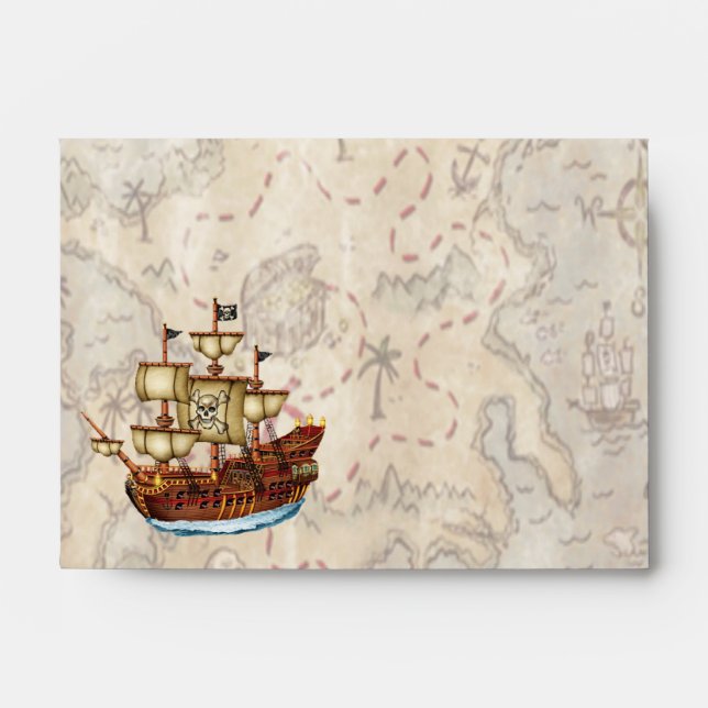 PIRATE Birthday Envelopes for Invitations (Front)