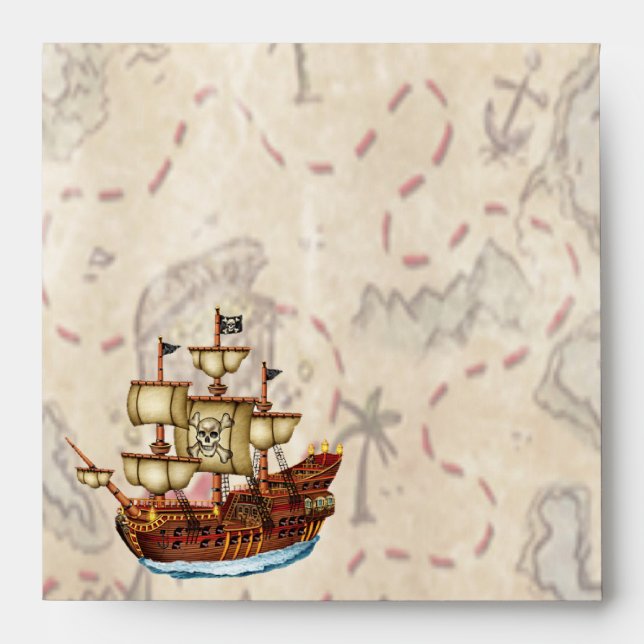 PIRATE Birthday Envelopes for Invitations (Front)