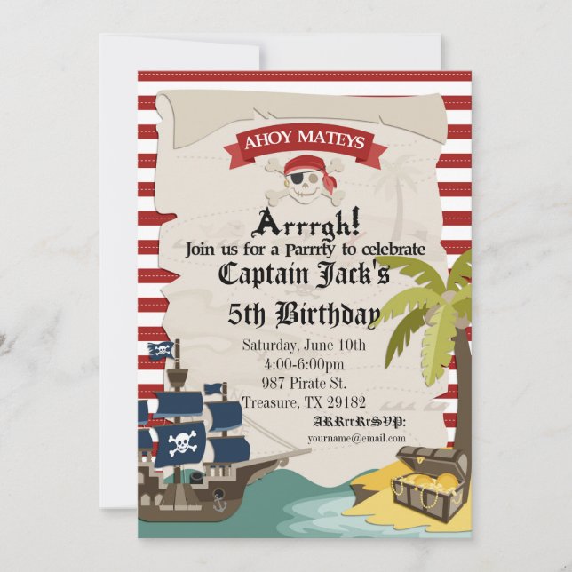 Pirate Birthday Invitation (Front)