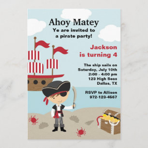 Pirate BIrthday Invitations