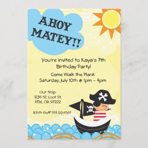 Pirate Birthday Invites