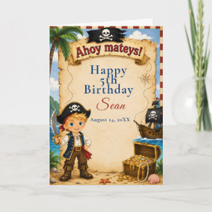 Pirate Birthday Party Card