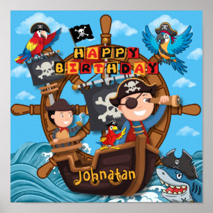 Pirate Birthday Party  for Kids Poster