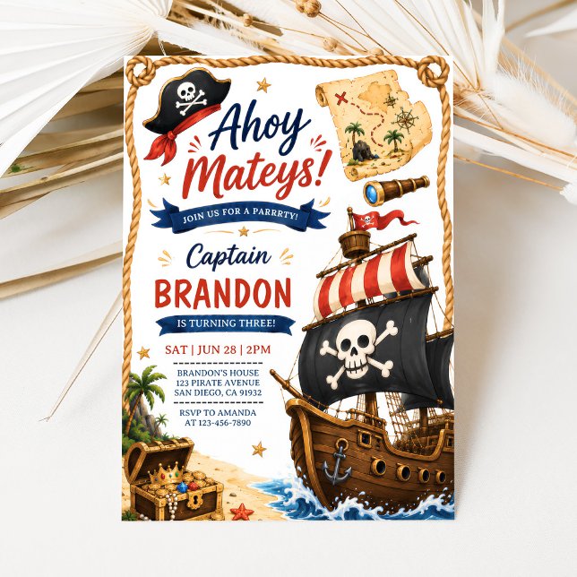 Pirate Birthday Party Invitation (Creator Uploaded)