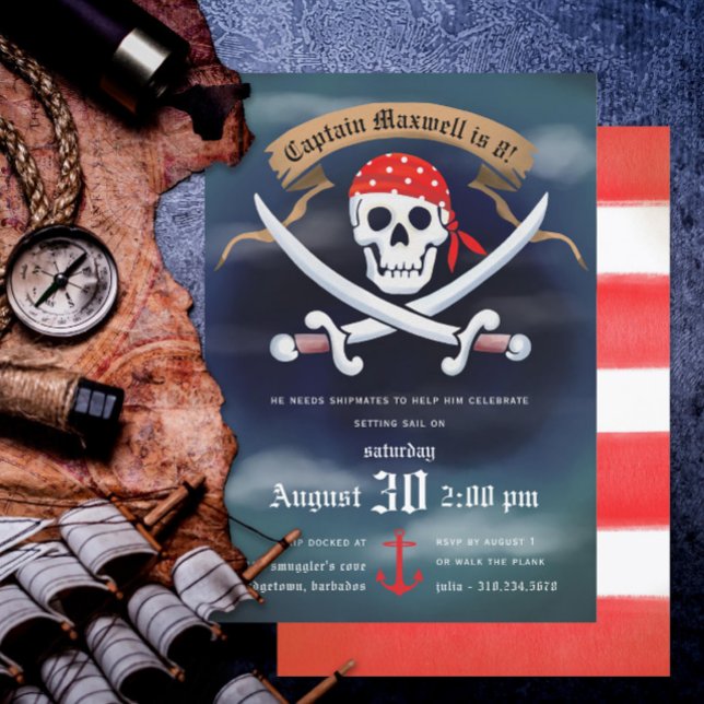 Pirate Birthday Party Invitation (Creator Uploaded)