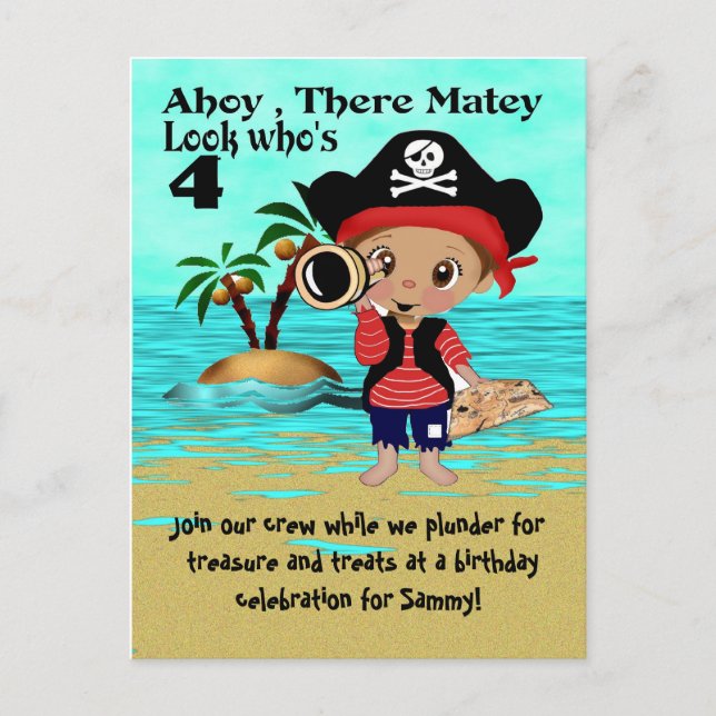 Pirate Birthday Party Invitation (Front)