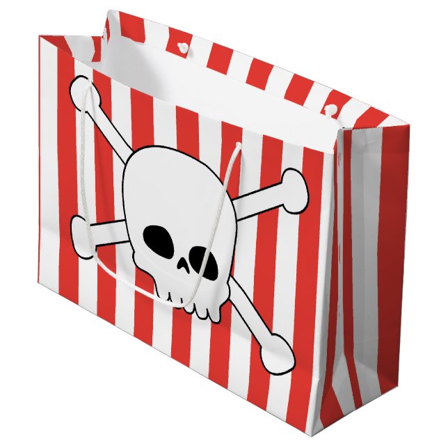 Pirate birthday party, skull bag (Front Angled)