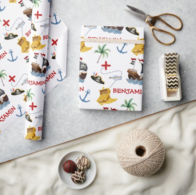 Pirate Birthday Party Wrapping Paper (Crafts)