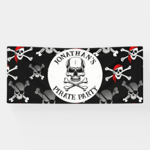 Pirate  Birthday skull Banner