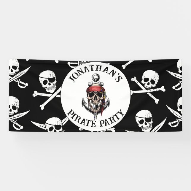 Pirate Birthday Under the sea  Banner (Horizontal)