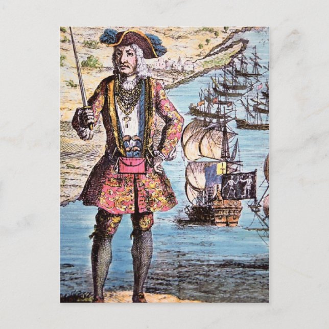Pirate Black Bart Postcard (Front)