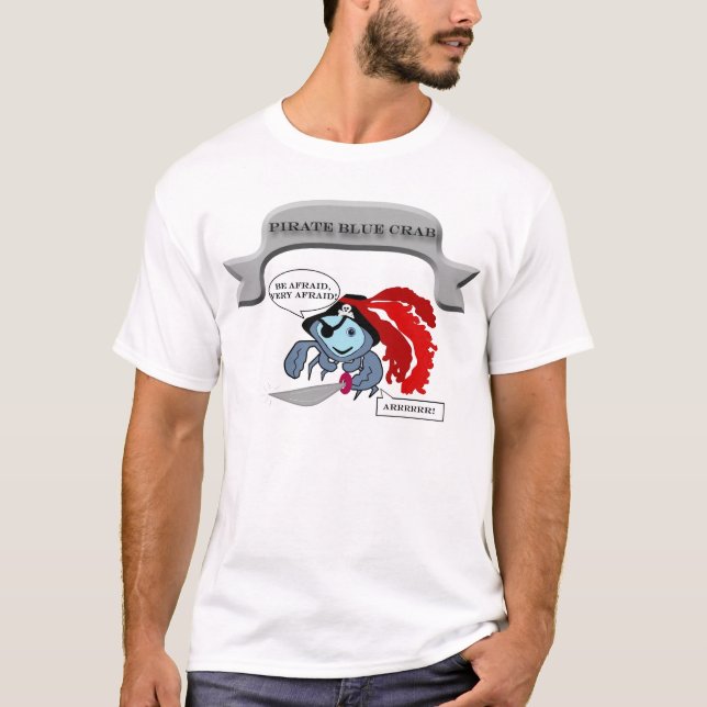 Pirate Blue Crab T-Shirt (Front)