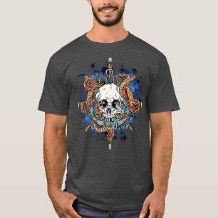 Pirate Boating Captain Compass Anchor T-Shirt