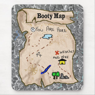 Pirate Booty Map Mouse Pad