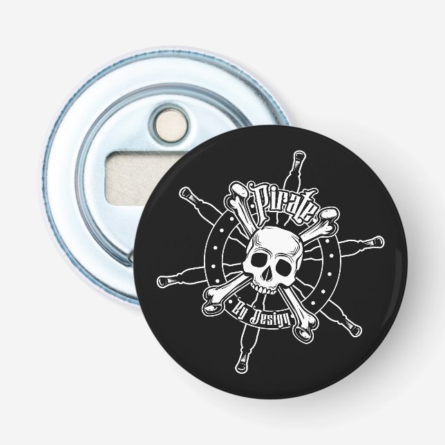 Pirate Bottle Opener Round (Front)