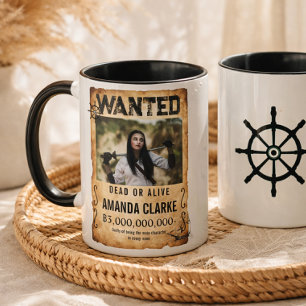 Pirate Bounty Wanted Poster – Custom Photo  Mug