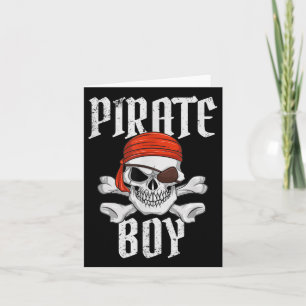 Pirate Boy Halloween Skull & Crossbones Pirate Card