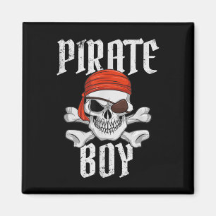 Pirate Boy Halloween Skull & Crossbones Pirate Magnet