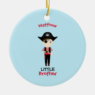 Pirate Boy Little Brother Ceramic Ornament