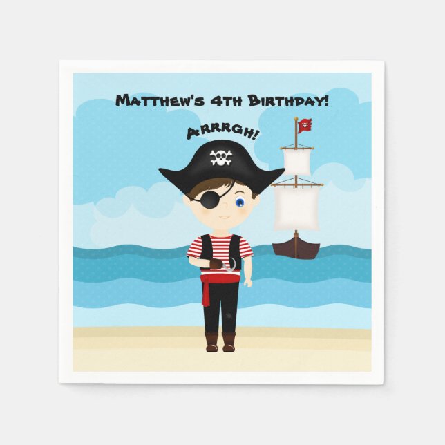 Pirate Boy Napkin (Front)