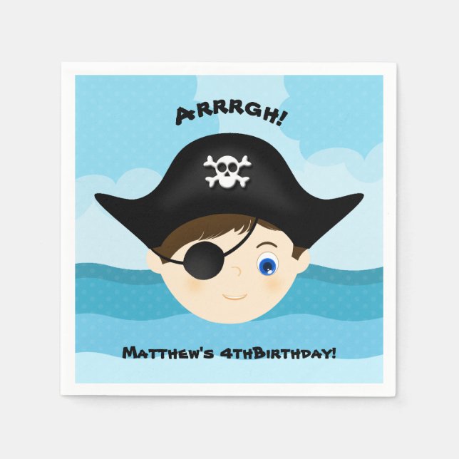 Pirate Boy Napkin (Front)