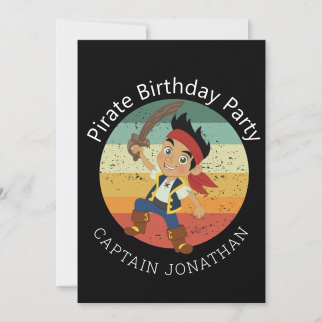 Pirate Boy Party Card (Front)
