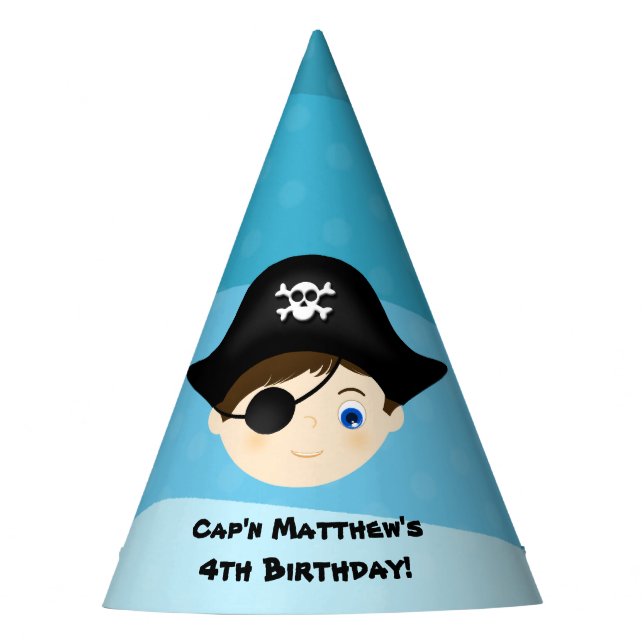 Pirate Boy Party Hat (Front)