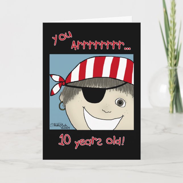 Pirate Boy ten year old Card (Front)