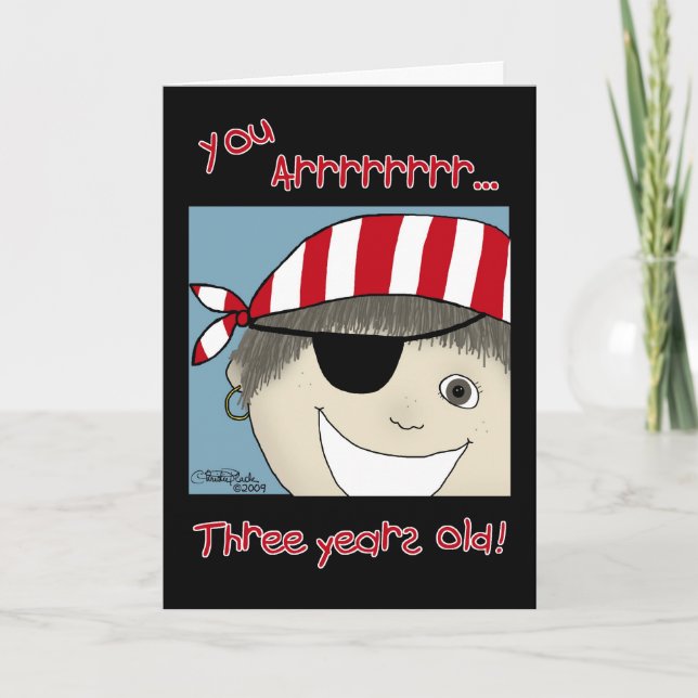 Pirate Boy three year old Card (Front)