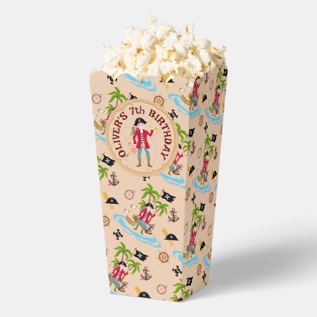 Pirate Boy Treasure Map Fun Birthday Party Favour Box (Popped)