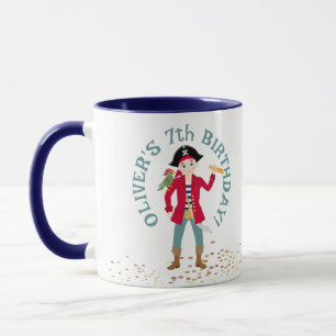 Pirate Boy Treasure Map Fun Birthday Party Mug