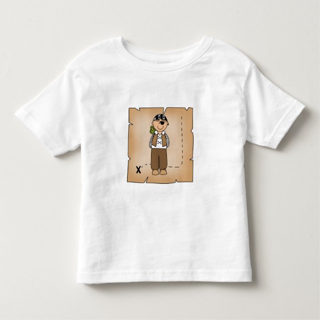 Pirate Boy with Map Toddler T-Shirt (Front)