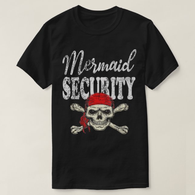 Pirate Boys Mermaid Security Pirates amp Mermaids  T-Shirt (Design Front)