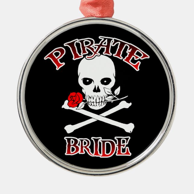 Pirate Bride Metal Ornament (Front)