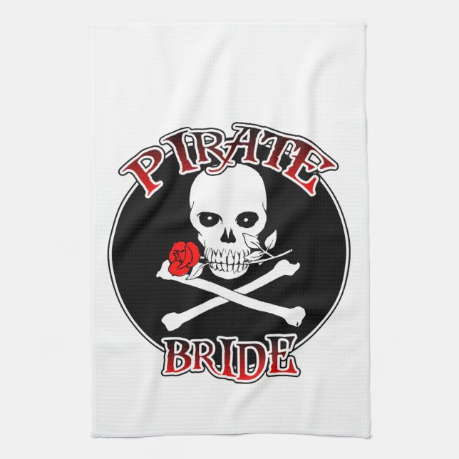 Pirate Bride Tea Towel (Vertical)