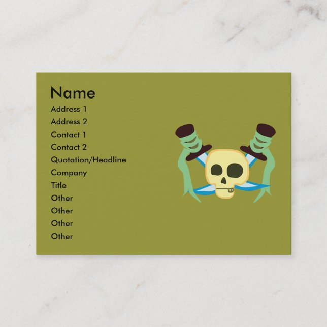 Pirate Business Cards (Front)