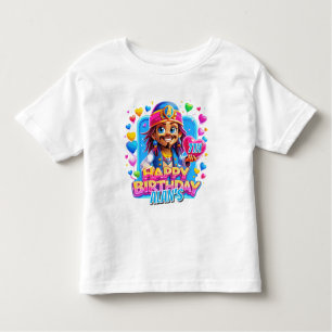Pirate Captain Birthday Kids Gifts Illustration Toddler T-Shirt