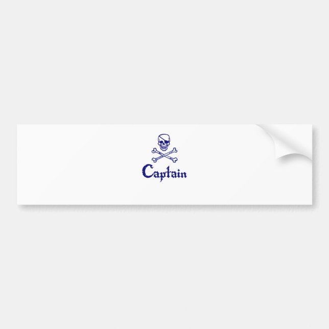 Pirate Captain Bumper Sticker (Front)