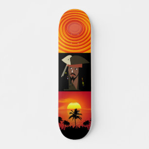 PIRATE CAPTAIN CARIBBEAN Skateboard, 7¾" Deck Skateboard