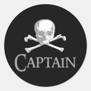 Pirate Captain Classic Round Sticker
