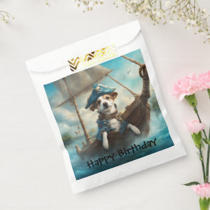 Pirate Captain Dog Sails the sea in his Ship Favour Bag