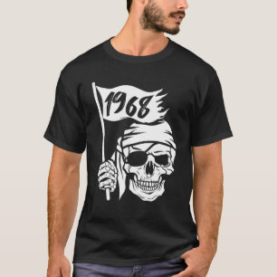 Pirate Captain Flag Costume And Born In 1968 T-Shirt
