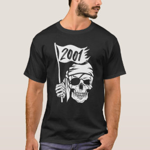 Pirate captain flag costume and Born in 2001 T-Shirt