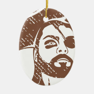 Pirate Captain grunge Ceramic Ornament