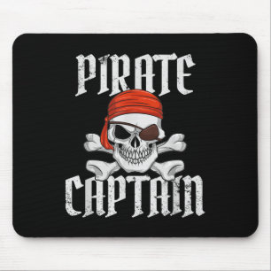 Pirate Captain Halloween Skull & Crossbones Pi Mouse Pad